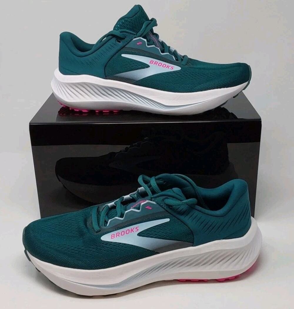Brooks Anthem 8 Womens 9 B Atlantic Deep Teal Pink Running Shoes 1204611B317